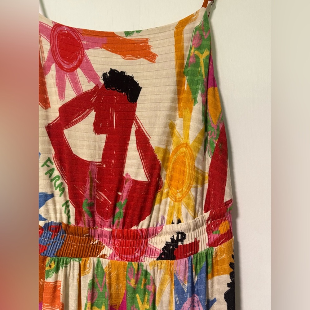 Farm Rio Colorful Abstract Sundress with Bold Print